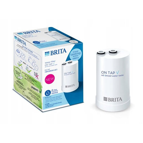 Filtre sur robinet 600l – Filtration en 4 étapes – Réduction chlore, plomb et cuivre – Élimination microparticules – Compatible Brita On Tap V Pack 1