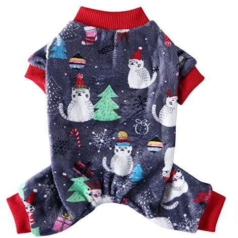 Pyjama long chaud pour enfant Chien - Bonhomme de neige, coton