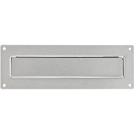Fente d'autoradio extérieure avec porte-nom – Acier inoxydable – Dimensions 79 x 15 x 5 cm – Argent – Burg Wachter (1/5)