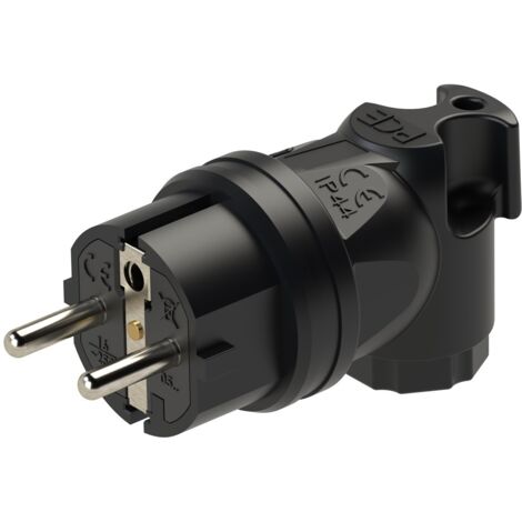CONNECTEUR COUDÉ SK 230 V/16 A IP44 EN CAOUTCHOUC PCE 05822-S (1/4)