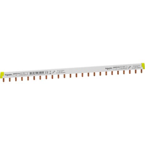 1 Peigne pour 12 Disjoncteur 1P 100A Schneider A9XPH124 COMB BUSBAR 24 Modules (1/4)