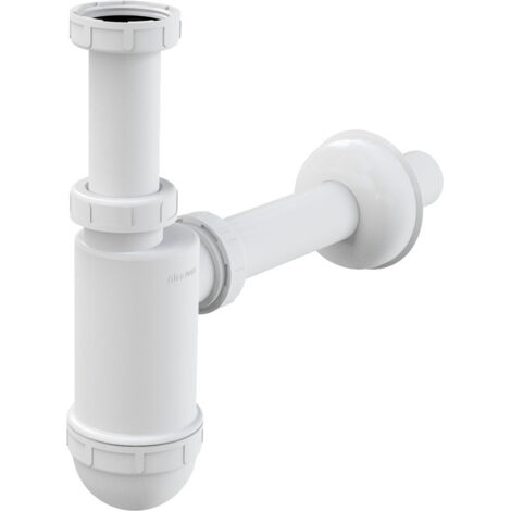Alcadrain Siphons - Siphon de lavabo, diamètre 32 mm avec écrou de trop-plein A430