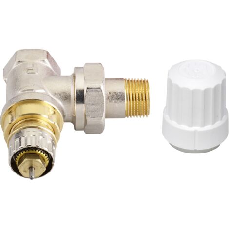 Corps thermostatique équerre 3/8 po – Laiton – Installation bitubes – Préréglage simple sans outils – Compatible RA2000 Danfoss