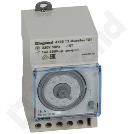 Legrand – Minuterie analogique 230V 50Hz – 1 contact de fermeture – Installation rapide – Compatible avec systèmes électriques