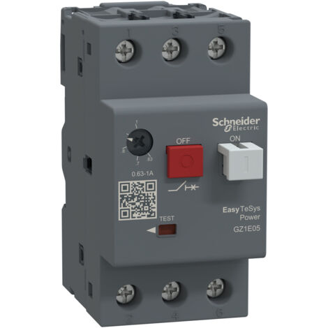 SCHNEIDER GZ1E05 0,63 EASYPACT TÉLÉVISEURS DISJONCTEUR MOTEUR, BLANC (1/5)