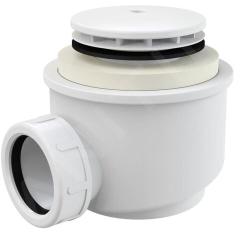 Alcadrain Siphons de baignoire - Garniture de vidage pour receveurs, blanc A47B-50 (1/2)