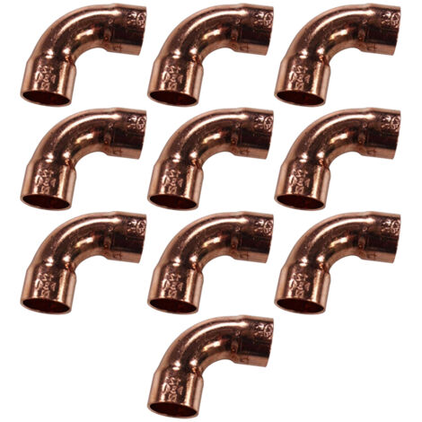 Lot de 10 courbes cuivre à souder FF 90° grand rayon Ø22 (1/3)