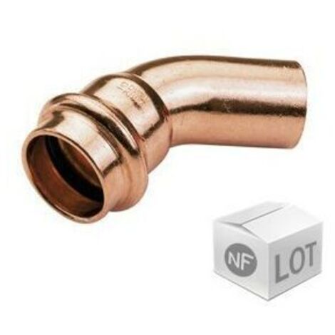 IBP BÄNNINGER - RACCORD CUIVRE À SERTIR - LOT DE RACCORD CUIVRE À SERTIR - 10 COURBES 45° MÂLE/FEMELLE Ø22 CONEX P5040 02200000 (1/3)