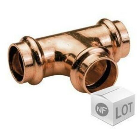 IBP BÄNNINGER - RACCORD CUIVRE À SERTIR - LOT DE RACCORD CUIVRE À SERTIR - 10 TÉS ÉGAUX FEMELLE Ø18 CONEX P5130 01818018