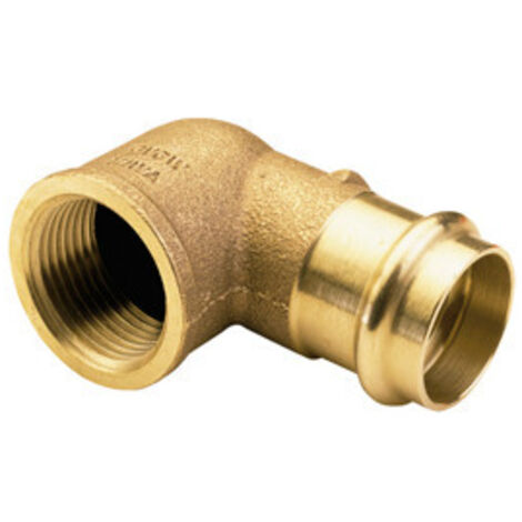Raccord laiton à sertir et visser - Coude 90° FF Ø15x1/2'(15/21) (1/2)