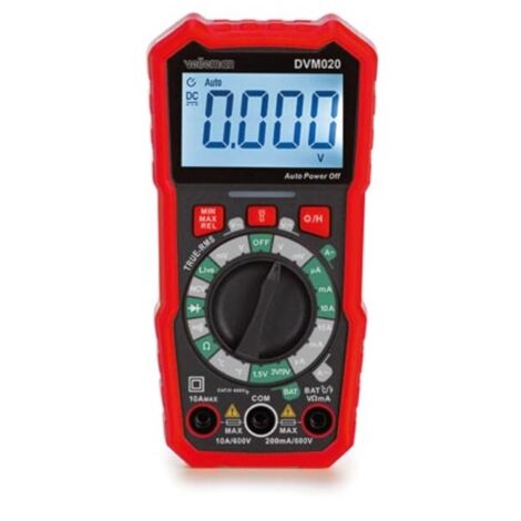 MULTIMÈTRE NUMÉRIQUE UNIVERSEL ANTICHOC À VALEUR EFFICACE VRAIE - CAT III - 600 V - 8 FONCTIONS VELLEMAN DVM020 (1/5)