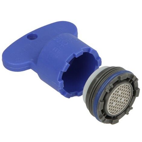 Grohe – Mousseur réglable pour robinet – Finition gris argent – Filetage extérieur M 21,5 x 1 – Débit 6,6 l/min – Clé de démontage incluse