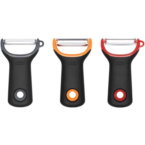 OXO Good Grips 11244100MLNYK Set de 3 éplucheurs mixtes Noir (1/5)