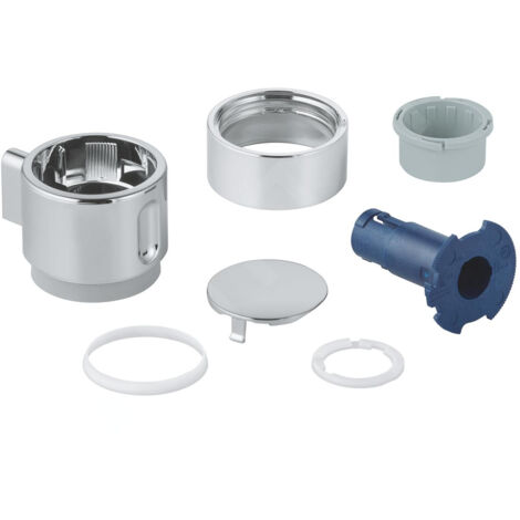 Grohe – Poignée d'arrêt pour mitigeur thermostatique Grohtherm – Finition chromée – Poignée de verrouillage – Design moderne