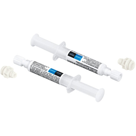 Grohe – Colle multi-usage pour carrelage, marbre, verre – Kit de 2 seringues 2,5 ml avec adaptateurs – Temps de séchage 24h – 41128000 (1/10)