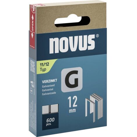 Novus Tools 042-0798 Agrafes fil plat Type 11 600 pc(s) Dimensions (L x l) 12 mm x 10.6 mm (1/2)