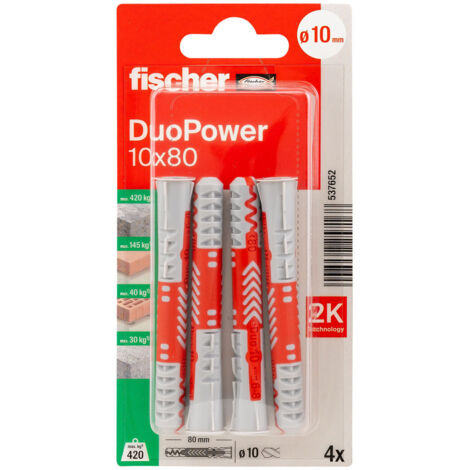 Fischer 537652 DuoPower 10 x 80 K NV Cheville 80 mm 10 mm 1 set V887413