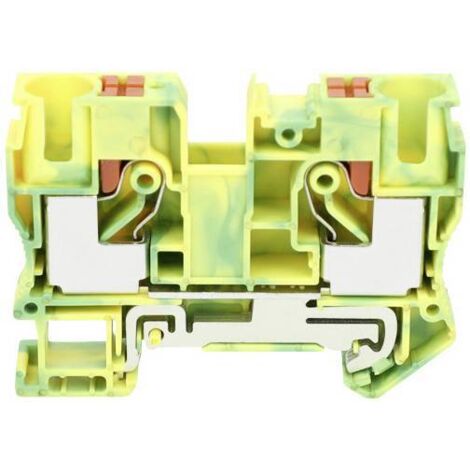 TRU COMPONENTS TC-JPT10-PE Borne de passage 10.2 mm connexion rapide Nombre de pôles: 2 0.5 mm² 10 mm² vert, jaune 1 pc(s) C067032 (1/2)