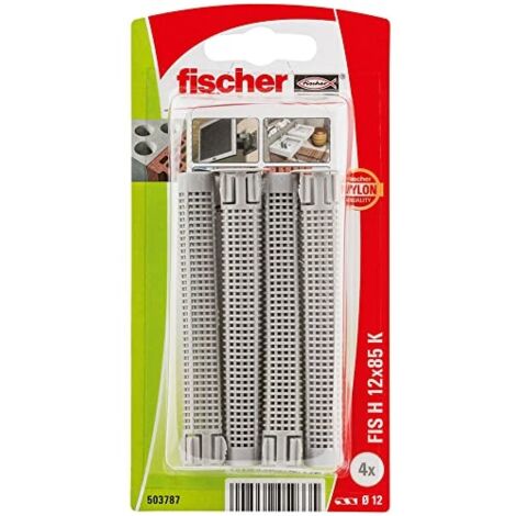 Tamis d'injection 12mm x 85mm – Plastique – Lot de 4 – Compatible avec résines Fischer – Fixation solide pour maçonnerie creuse