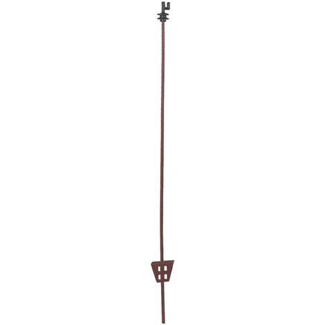 KERBL LOT DE 10 PIQUETS OVALES EN ACIER À RESSORT 107 CM AVEC TÊTE ISOLANTE 441457 (1/5)