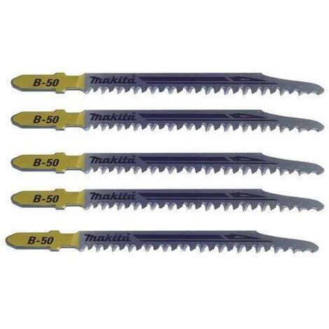 MAKITA B-06460 LOT DE 5 LAMES BOIS (B50) POUR SCIE SAUTEUSE (1/8)