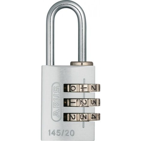 Cadenas à Chiffres Alu 20mm Coloris Métal Assorti Sous Blister - Abus (1/3)