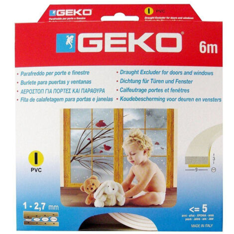 GEKO JOINT MOUSS PVC PROFIL I BLANC 9MMX3X6M 1200/7 (1/2)