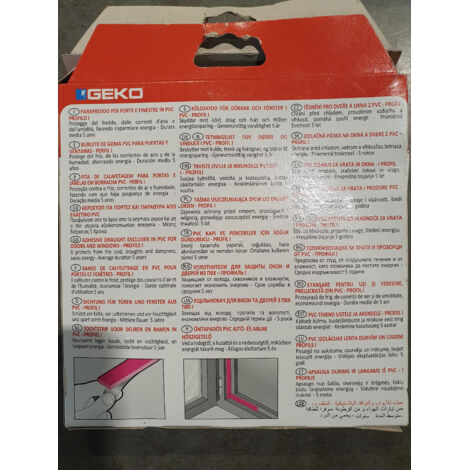 GEKO 940009 I-PROFIL CALFEUTRAGE PORTES ET FENÊTRES AUTOADHÉSIF PEUT ÊTRE DÉCOUPÉ À LA TAILLE SOUHAITÉE MARRON 6 X 9 X 3 MM (1/2)