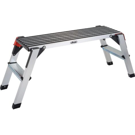 Plateforme échafaudage en aluminium V4638 – Dimensions 950 mm x 300 mm x 495 mm – Charge maximale 150 kg – Verrou de sécurité (1/5)