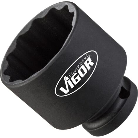 VIGOR ENTRAÎNEMENT 12,5 = 1/2 ''PROFIL DE DOUILLE À 6 PANS, COURTE, EXTÉRIEUR-FORCE LARGEUR CLÉ: 36 LONGUEUR TOTALE: 50 MM, (1/4)