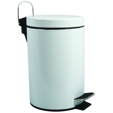MSV 100022 POUBELLE MÉTAL BLANC 3 L (1/10)