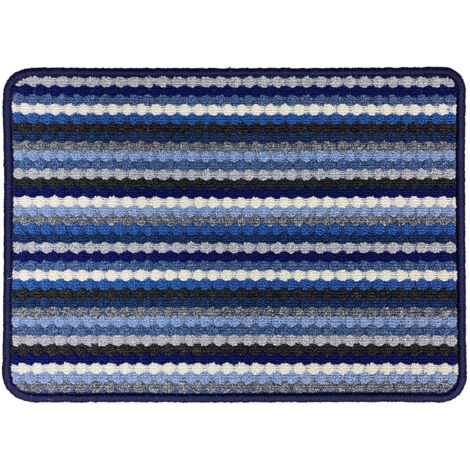 MULTI STRIPES 6936 BLUE 40X60 10PIECES PAR CARTON, TAPIS À PLAT VICA 100030-834 (1/2)