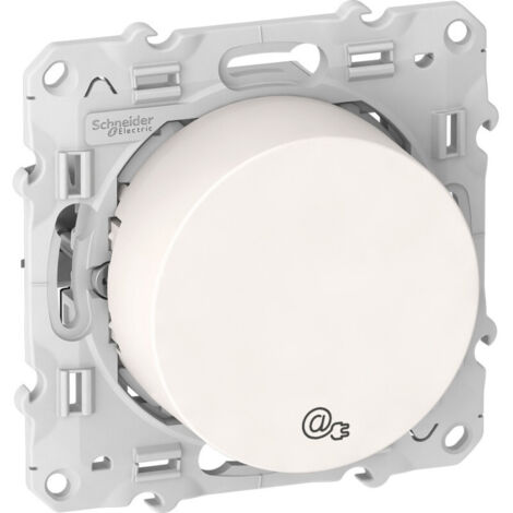 SCHNEIDER ELECTRIC - ODACE - PRISE RJ45 CPL - BLANC - COMPATIBBLE STANDARD HPAV - 200MBP/S - S520490