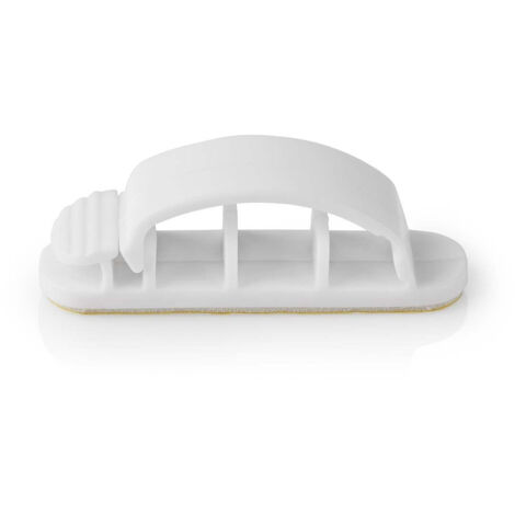 CMGC22033WT Nedis Lot de 3 Clips de câbles - 3 slots jusqu'à 7.5 mm - Blanc - Lot de 3 Clips 3 slots pour câbles de 7.5 mm max (1/5)