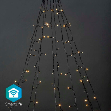 NEDIS SMARTLIFE - LED DÉCORATIVE - ARBRE - BLANC CHAUD - 200 LED'S - EXTÉRIEUR - MOTIFS DE MOUVEMENT - 10 X 2M - ANDROID/IOS (1/5)