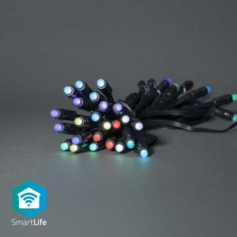 NEDIS SMARTLIFE - LED DÉCORATIVE - CORDE - RGB - 48 LED'S - INTÉRIEUR ET EXTÉRIEUR - 7 MOTIFS DE MOUVEMENT - 10.8 M - ANDROID/IO (1/5)