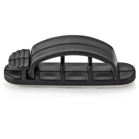 CMGC22033BK Nedis Lot de 3 Clips de câbles - 3 slots jusqu'à 7.5 mm - Noir - Lot de 3 Clips 3 slots pour câbles de 7.5 mm max (1/5)