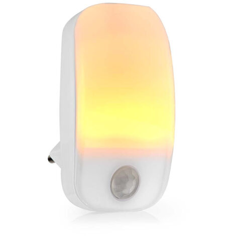 VEILLEUSE LED CAPTEUR DE MOUVEMENT CAPTEUR JOUR NUIT 0.55 W 11 LM BLANC CHAUD NEDIS LNLW10WT (1/5)