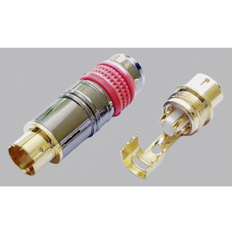 Mini DIN mâle, droit BKL Electronic 0212018 Nombre de pôles: 4 chrome 1 pc(s) Q724102 (1/2)