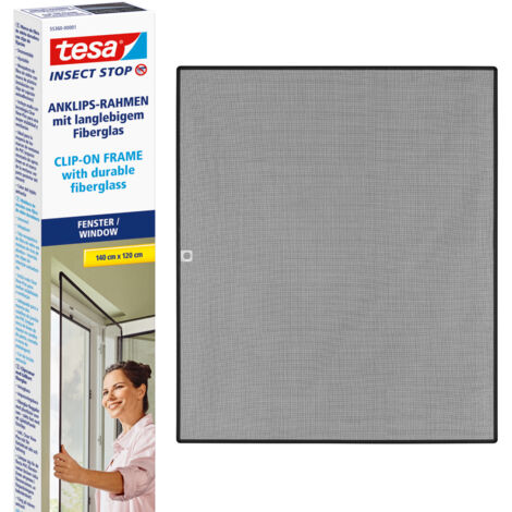 TESA INSECT STOP 55360-00000-00 MOUSTIQUAIRE POUR FENÊTRE (L X H) 1 M X 1.2 M ANTHRACITE 1 PC(S) (1/5)