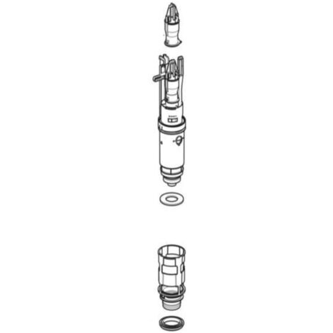 Geberit – Mécanisme de chasse d'eau double volume pour réservoir encastré Kappa 15 cm – Plastique durable – Économie d'eau optimisée