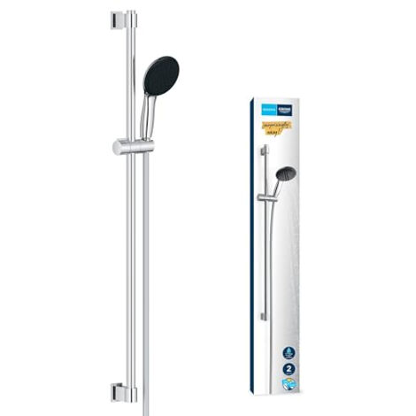SET DE POMMEAU DE DOUCHE, BARRE ET FLEXIBLE, 2 JETS, CHROME GROHE 26954001