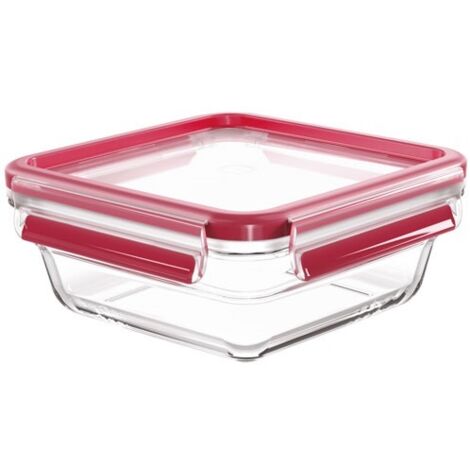 TEFAL MASTERSEAL FRESH VERRE, BOÎTE ALIMENTAIRE CARRÉE 0,8 L , CONSERVATION DES ALIMENTS, EMPILABLE, COMPATIBLE FOUR ET CONGÉLAT (1/5)