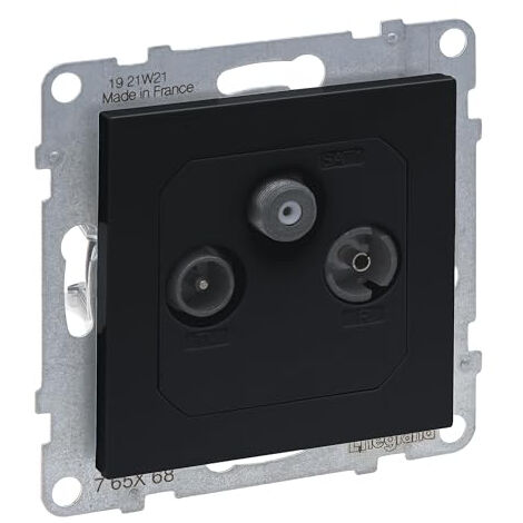 LEGRAND SEANO Durchgangsdose TV-R-SAT - HD-TV Anschlussdose Ultraweiß