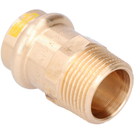 Raccord adaptateur, mâle, 22 x 3/4 bronze B Press Gas (1/3)