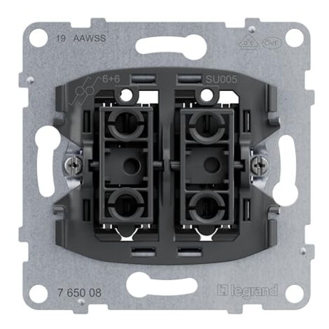 Interrupteur à Bascule Legrand Seano Pour Variateur Tactile - 2 Conducteurs, Fenêtre LED, Couleur Ultra Blanc | Design Moderne écoresponsable
