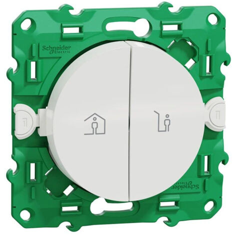 Schneider Electric – Interrupteur sans fil blanc – Commande groupée jusqu'à 45m – Double entrée/sortie – S520191