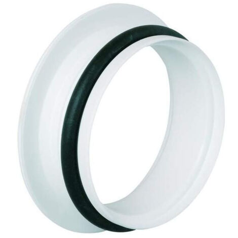 Fût pour bouche d'extraction VMC D125 mm – Plastique blanc – Joint Roll-In pour étanchéité – Compatible bouches Aldes – 11019023