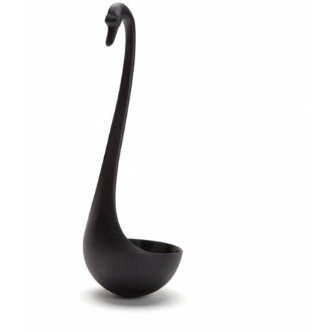 OTOTO À SOUPE EN FORME DE CYGNE FLOTTANT LOUCHE, NOIR (1/5)