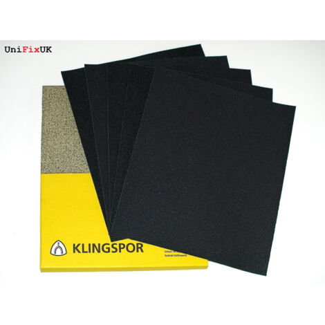 KLINGSPOR HUMIDE ET SEC FEUILLES DE PAPIER ABRASIF AUTOMOTIVE PS8 A 230 X 280 MM///GRAIN 1200 269334